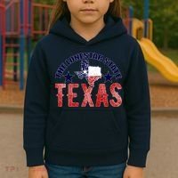Texas Motto The Lone Star State Kids Hoodie thumb 3