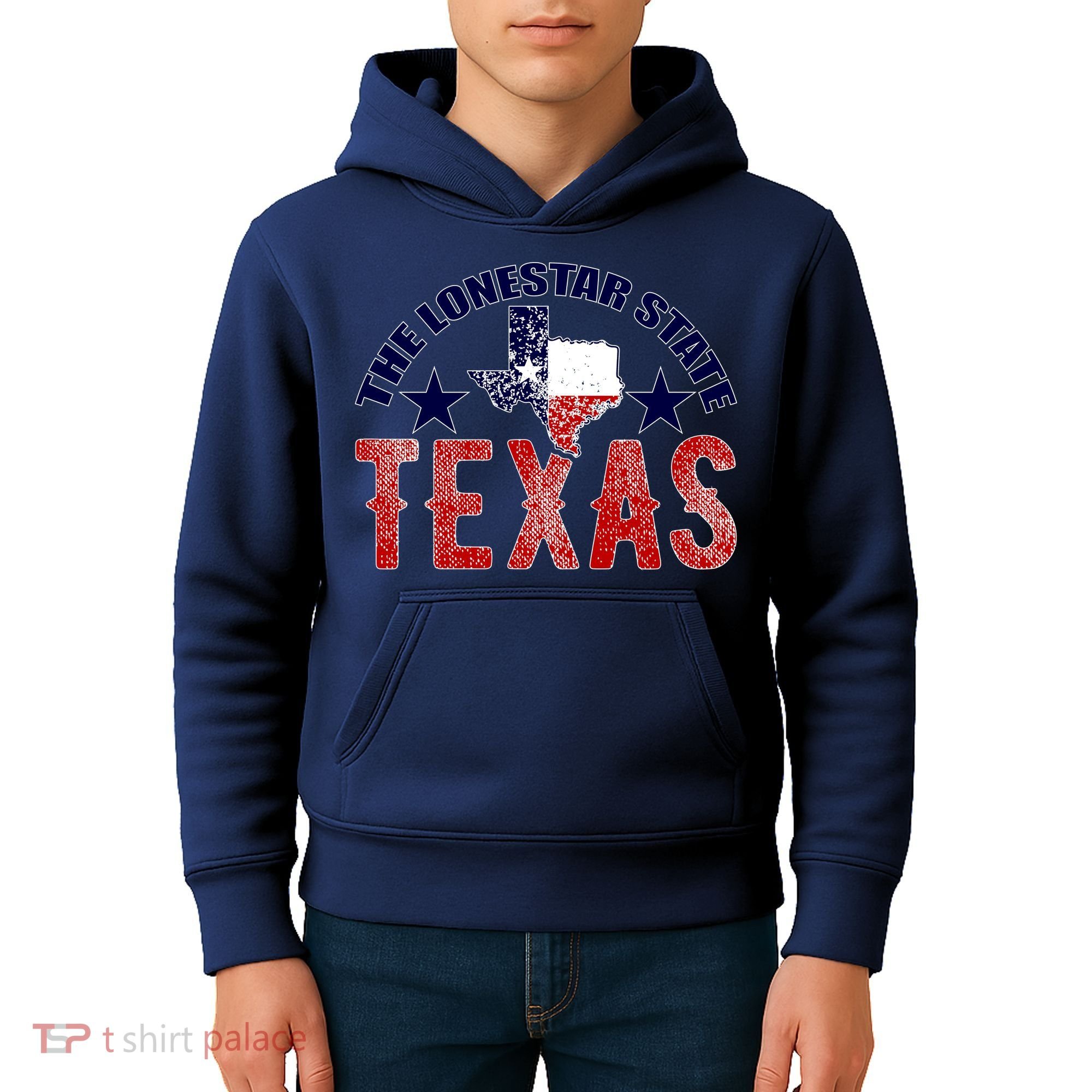 Texas Motto The Lone Star State Kids Hoodie