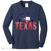 Texas Motto The Lone Star State Kids Long Sleeve Shirt thumb 0