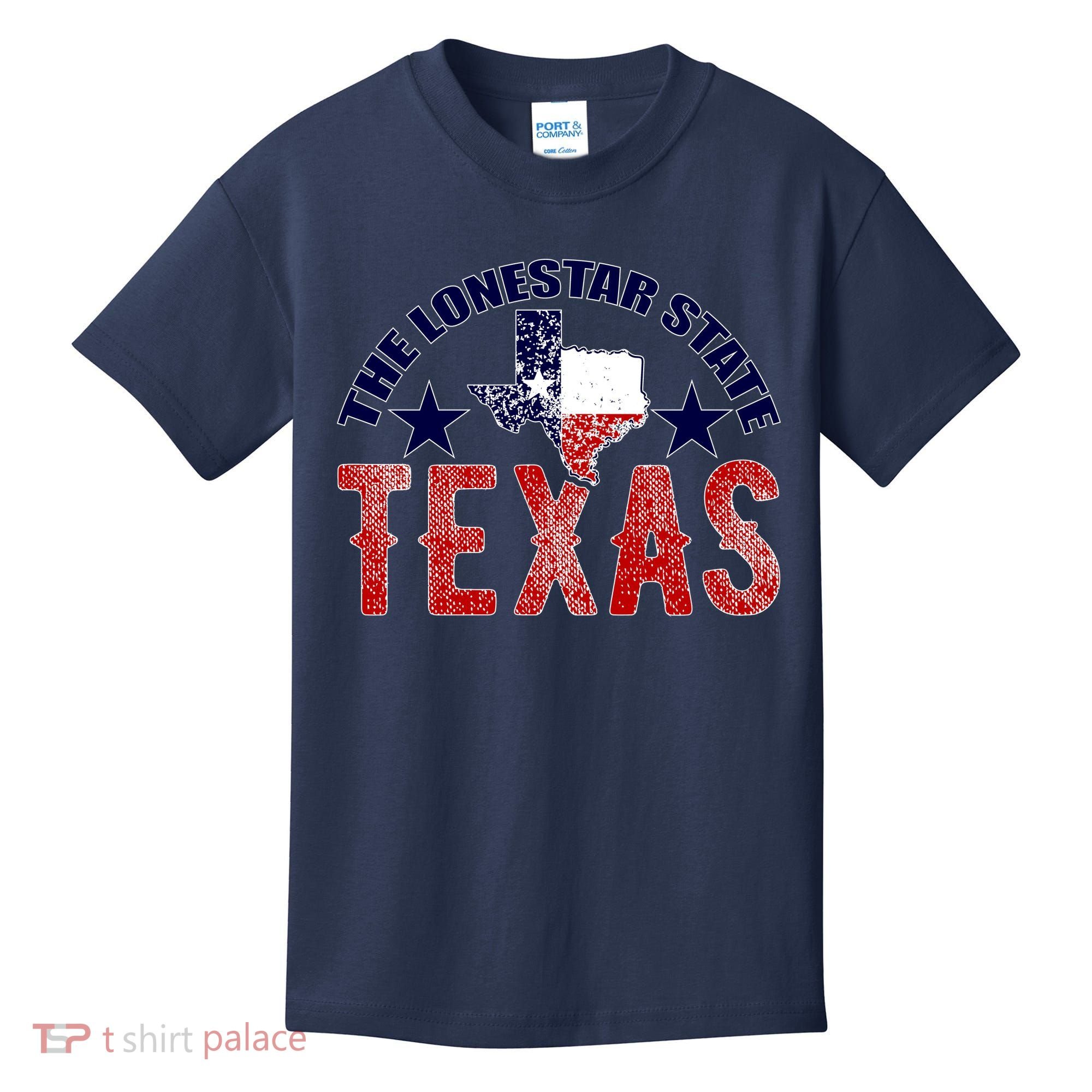 Texas Motto The Lone Star State Kids T-Shirt