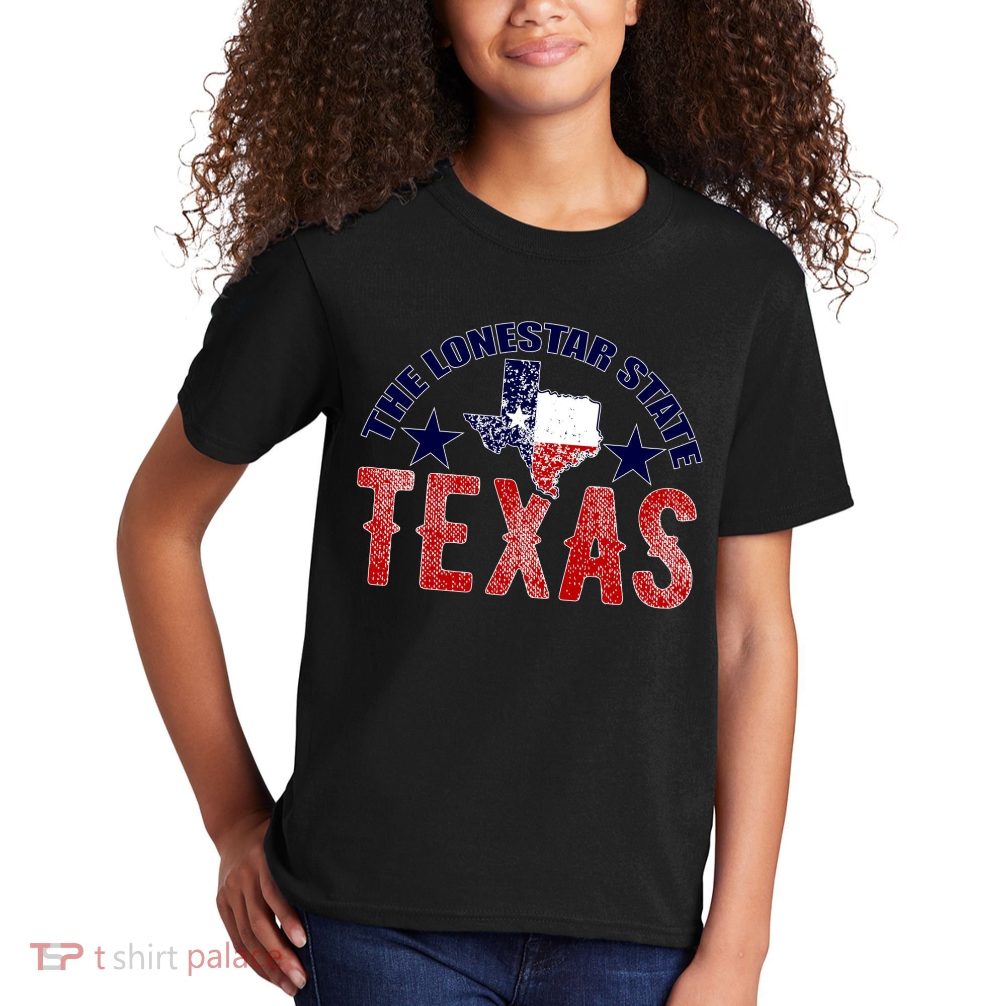 Texas Motto The Lone Star State Kids T-Shirt