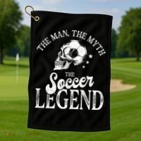 The Man The Myth The Soccer Legend Golf Towel thumb 1