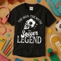 The Man The Myth The Soccer Legend Kids T-Shirt thumb 3