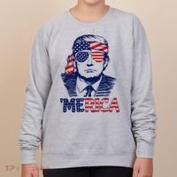 Trump 'Merica ,Trump Funny 4th of July Women's Sweatshirt thumb 0