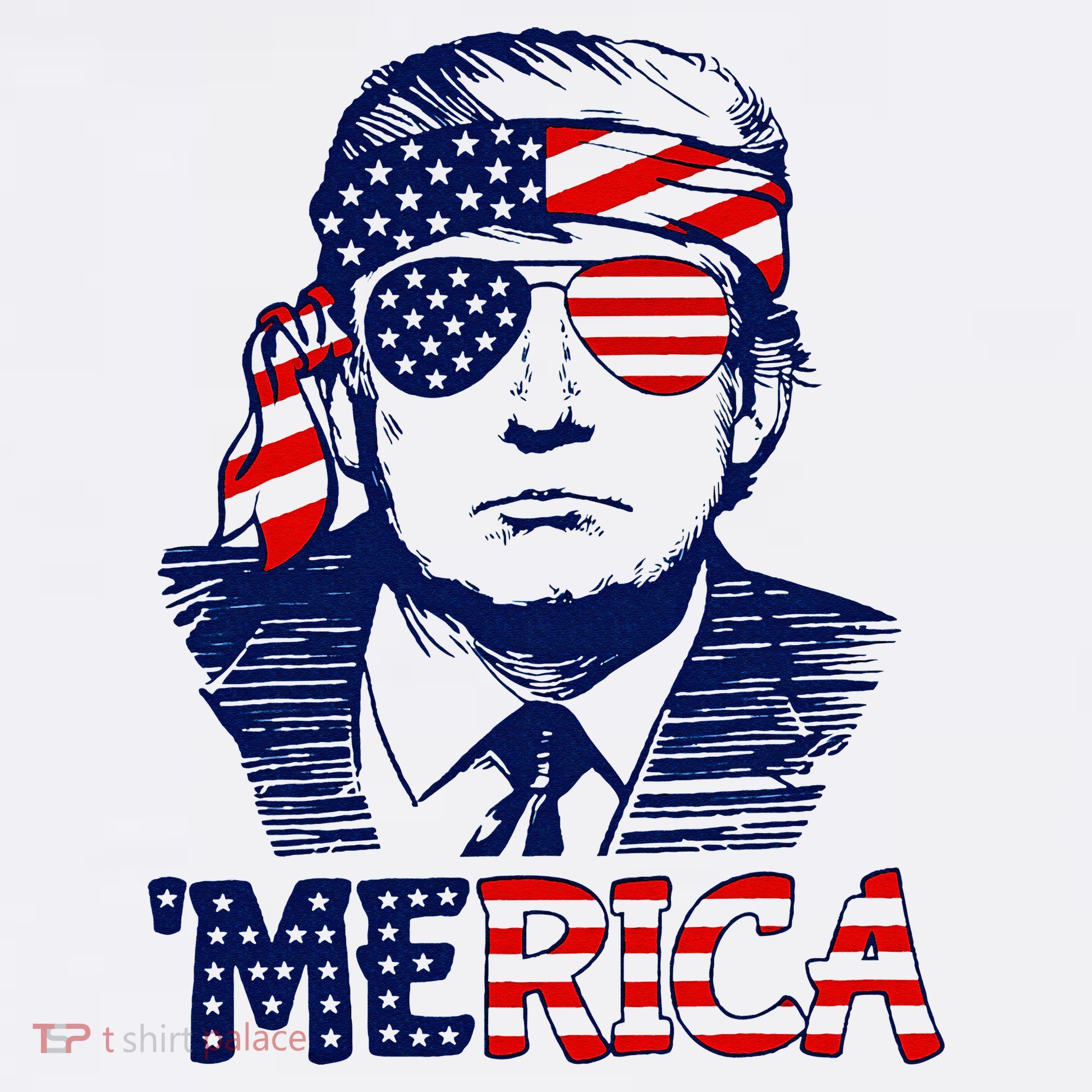 Trump 'Merica ,Trump Funny 4th of July Long Sleeve Shirt