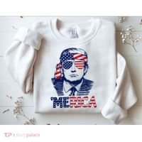 Trump 'Merica ,Trump Funny 4th of July Sweatshirt thumb 2