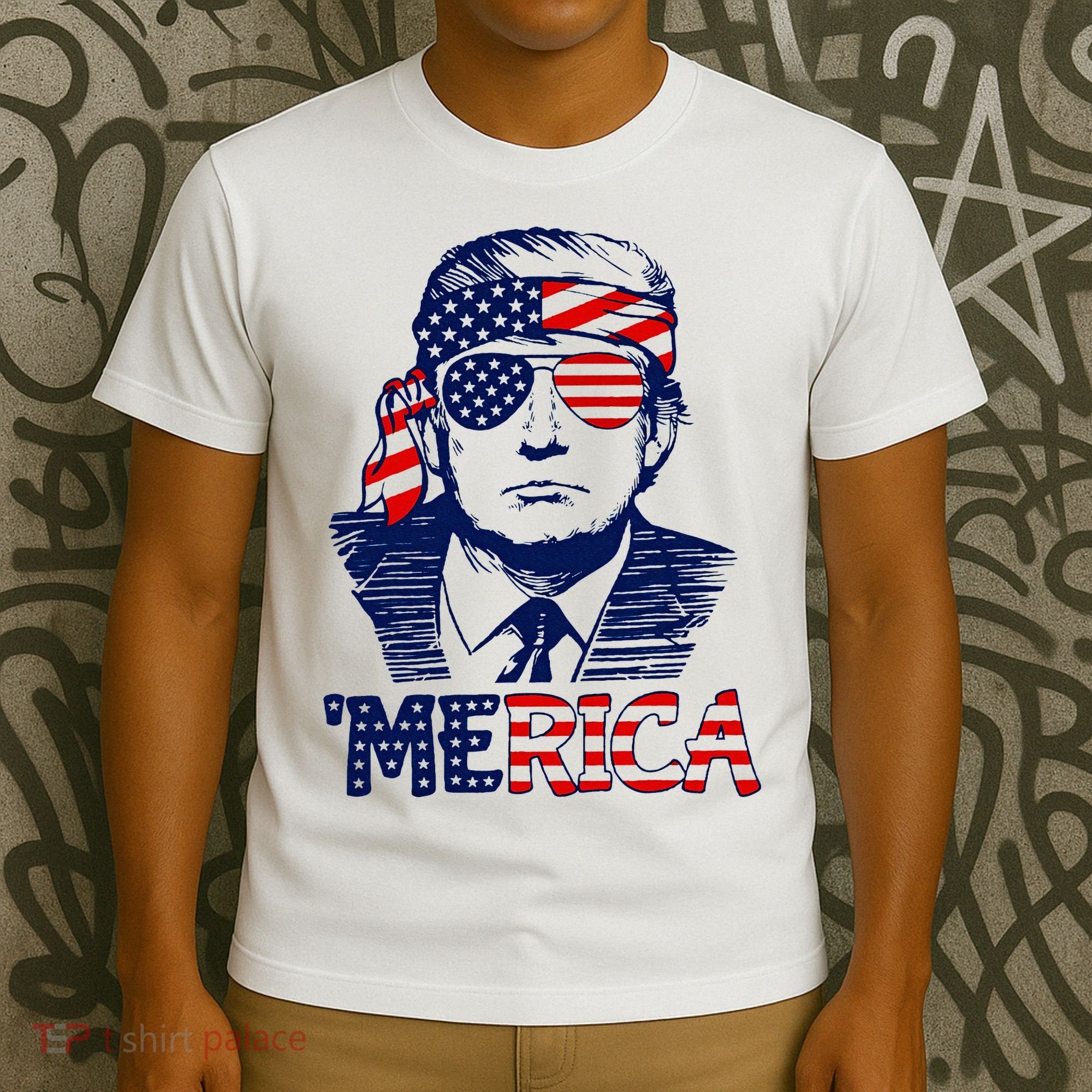 Trump 'Merica ,Trump Funny 4th of July T-Shirt