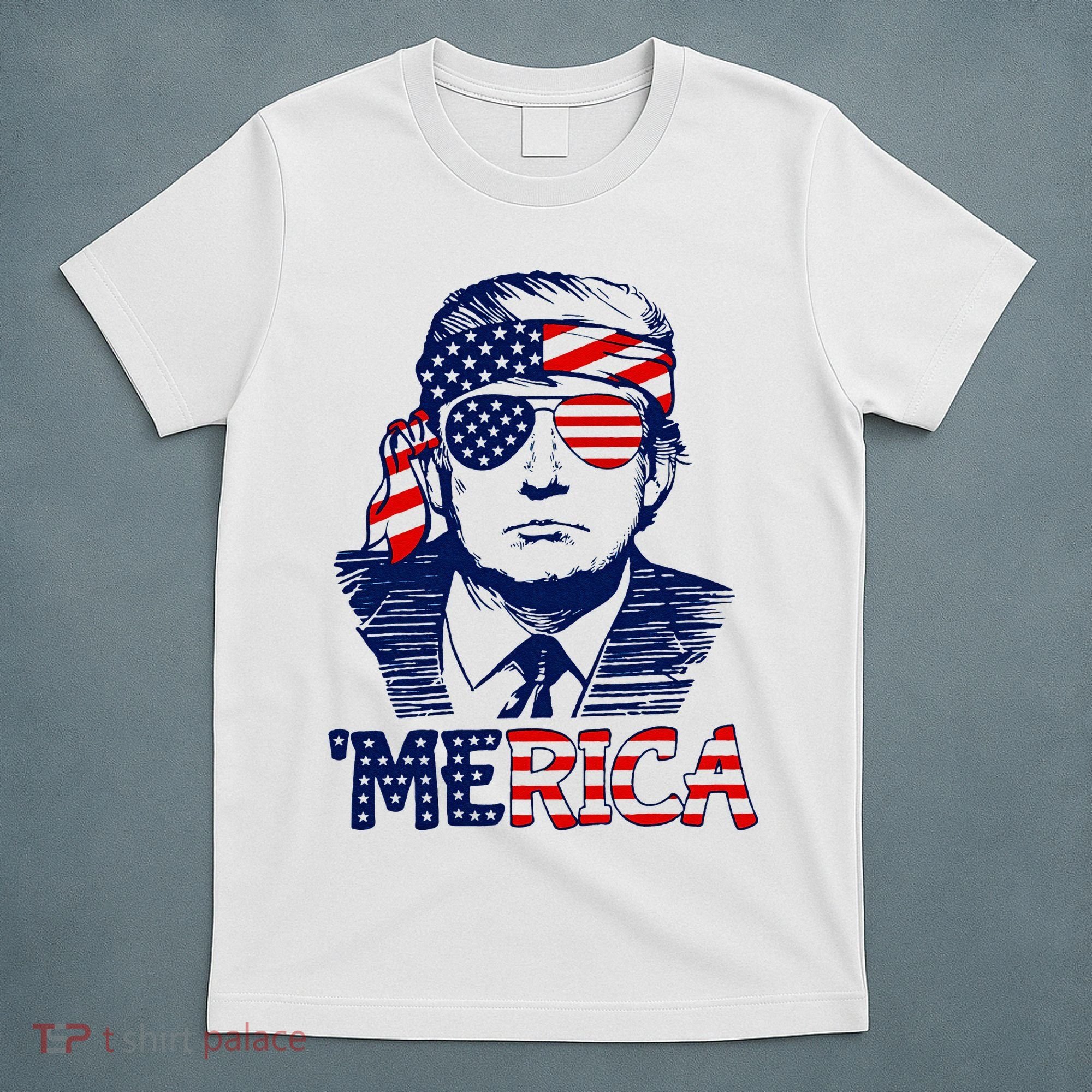 Trump 'Merica ,Trump Funny 4th of July T-Shirt