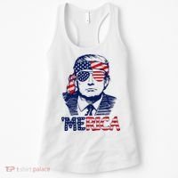 Trump 'Merica ,Trump Funny 4th of July Women's Tank Top thumb 0