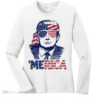 Trump 'Merica ,Trump Funny 4th of July Women's Long Sleeve Shirt thumb 0