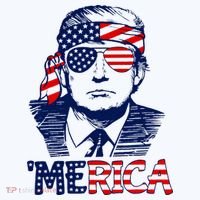 Trump 'Merica ,Trump Funny 4th of July Kids Sweatshirt thumb 2