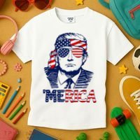 Trump 'Merica ,Trump Funny 4th of July Kids T-Shirt thumb 3