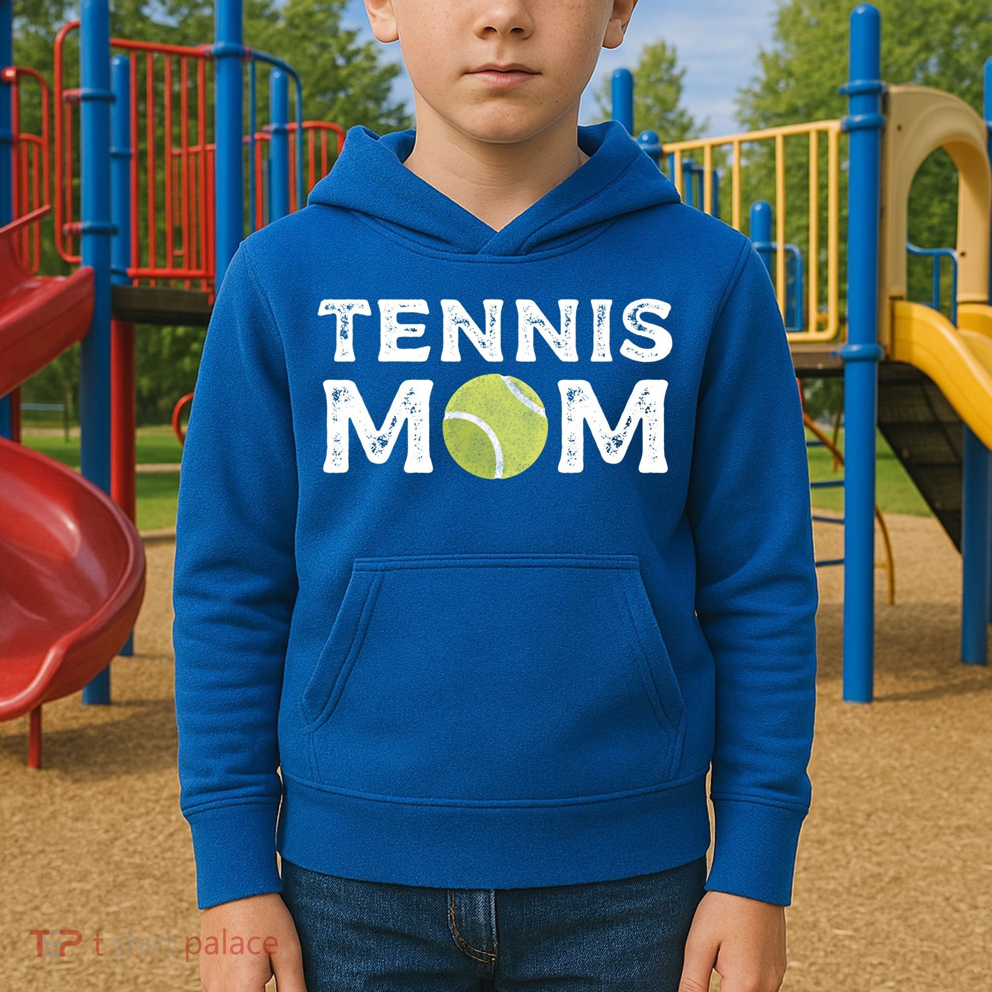 Tennis Mom Tennis Playing Coach Gift Kids Hoodie