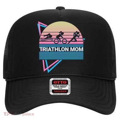 Triathlon Mom Triathlete Swim Bike Run Gift Hat