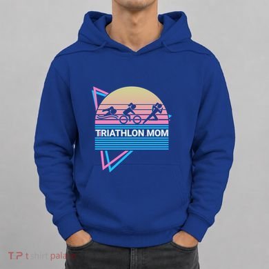 Triathlon Mom Triathlete Swim Bike Run Gift Hoodie