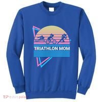 Triathlon Mom Triathlete Swim Bike Run Gift Sweatshirt thumb 0