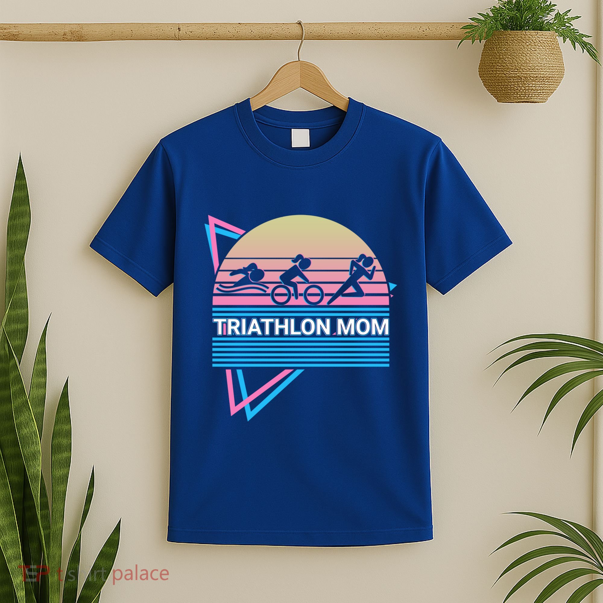 Triathlon Mom Triathlete Swim Bike Run Gift T-Shirt