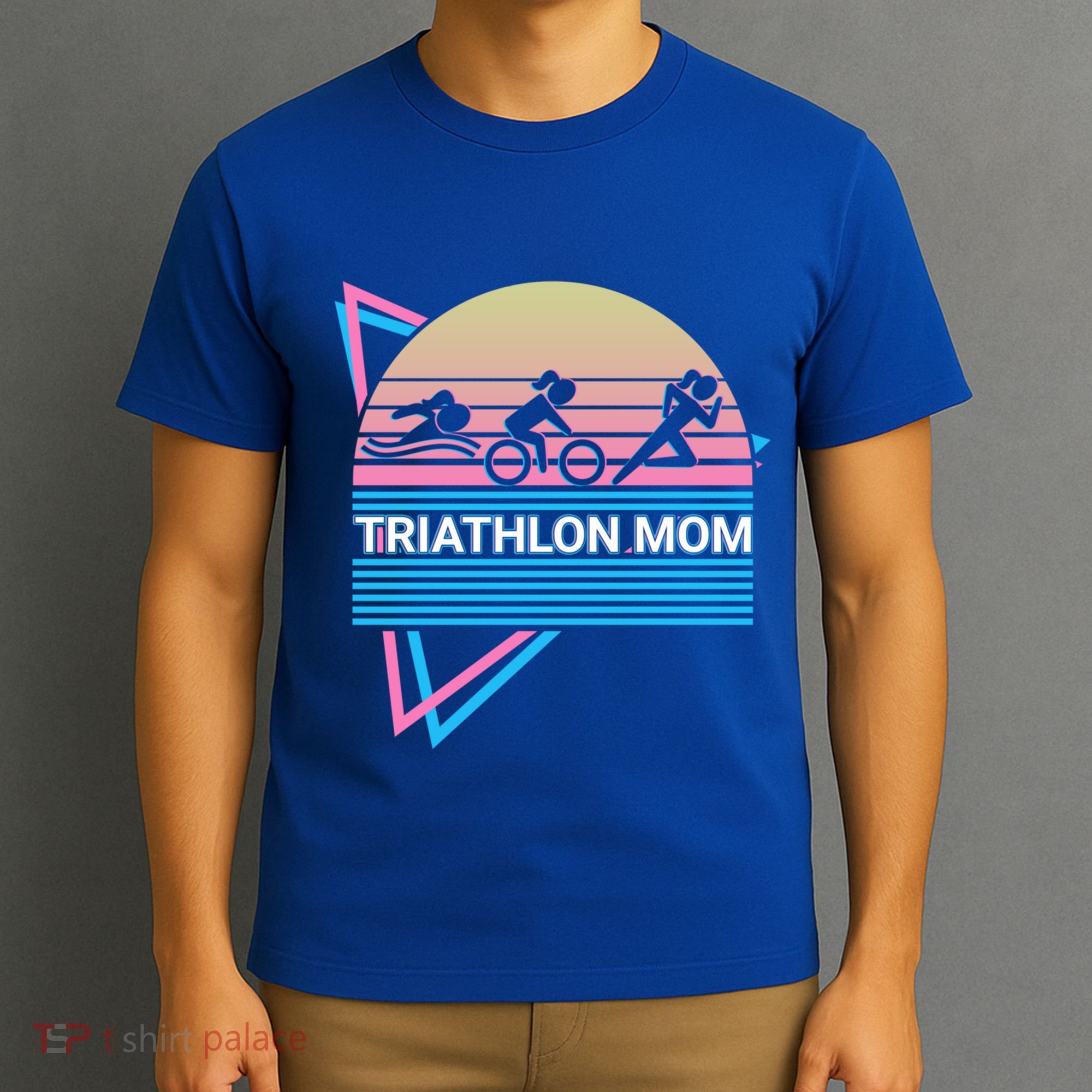 Triathlon Mom Triathlete Swim Bike Run Gift T-Shirt
