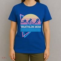 Triathlon Mom Triathlete Swim Bike Run Gift T-Shirt thumb 4