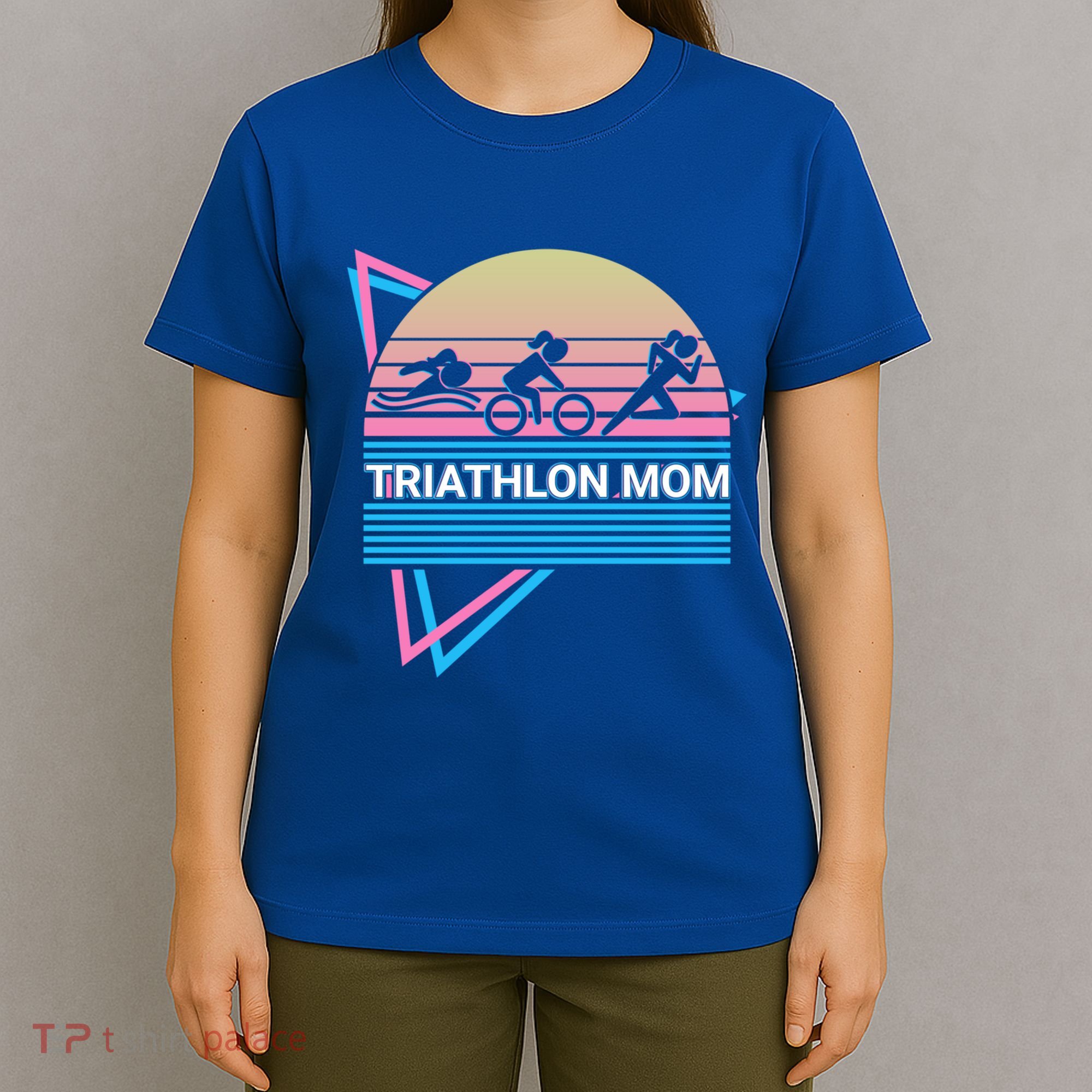 Triathlon Mom Triathlete Swim Bike Run Gift T-Shirt