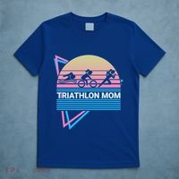 Triathlon Mom Triathlete Swim Bike Run Gift T-Shirt thumb 5