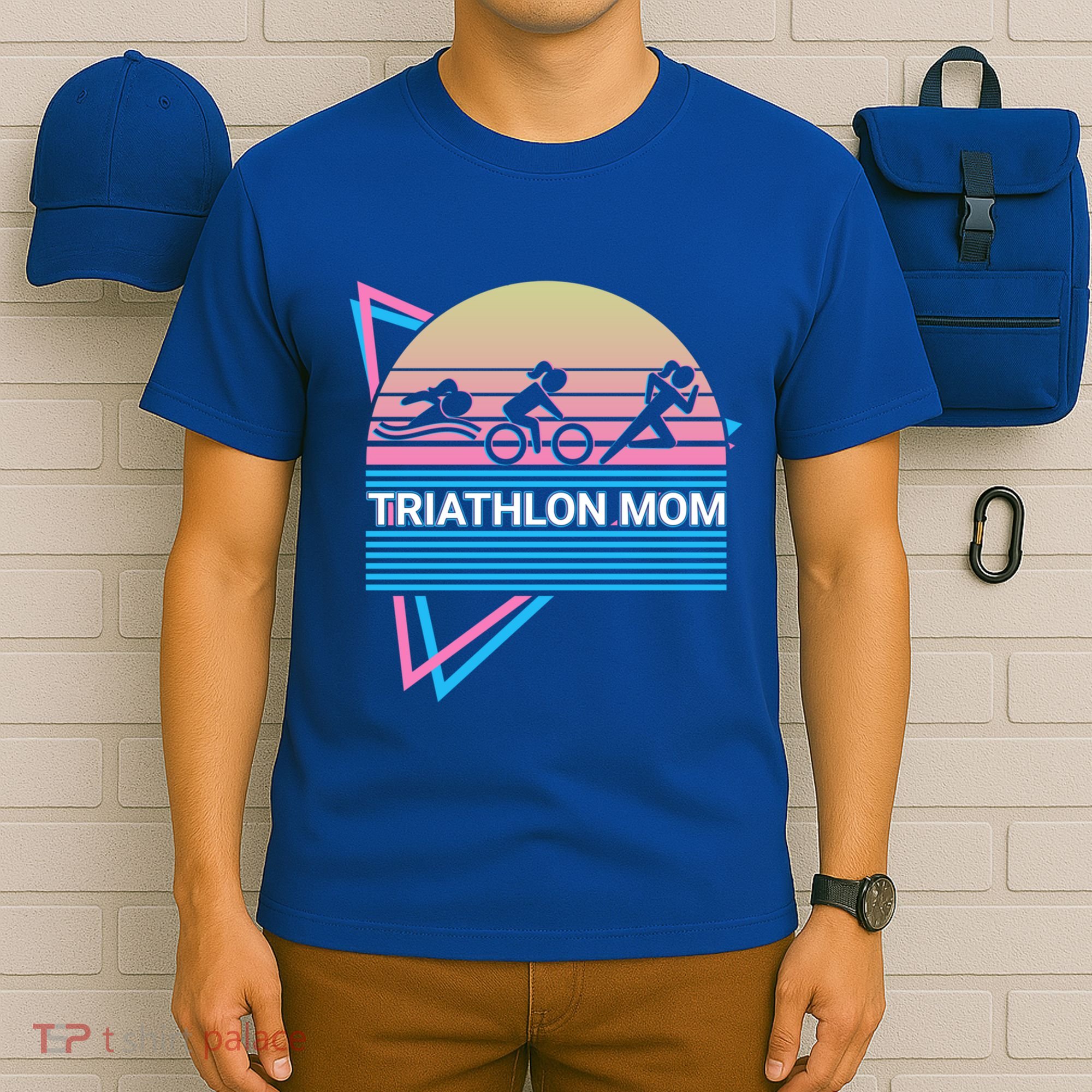 Triathlon Mom Triathlete Swim Bike Run Gift T-Shirt