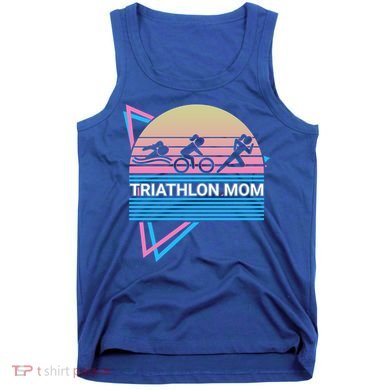 Triathlon Mom Triathlete Swim Bike Run Gift Tank Top