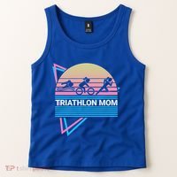 Triathlon Mom Triathlete Swim Bike Run Gift Tank Top thumb 2