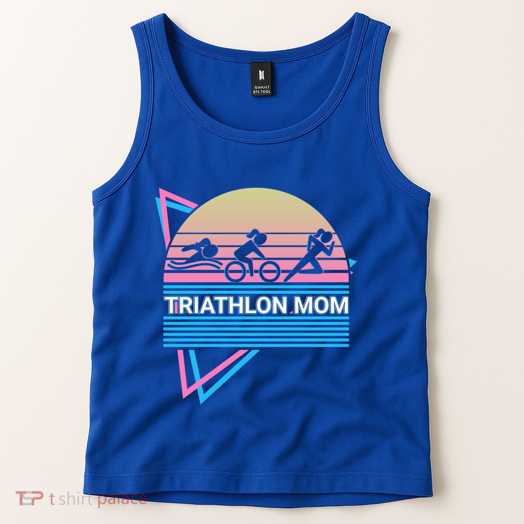 Triathlon Mom Triathlete Swim Bike Run Gift Tank Top