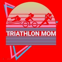 Triathlon Mom Triathlete Swim Bike Run Gift Santa Hat thumb 1