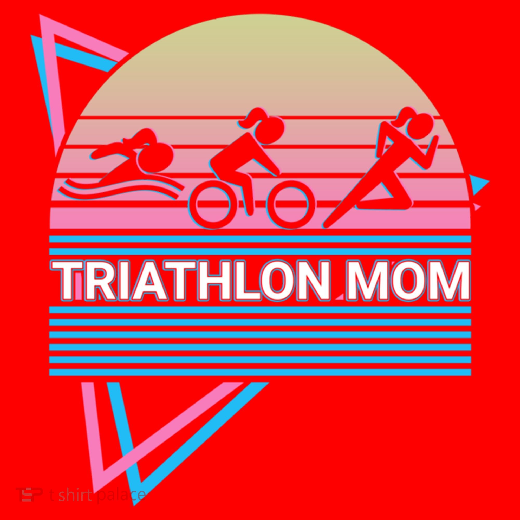 Triathlon Mom Triathlete Swim Bike Run Gift Santa Hat