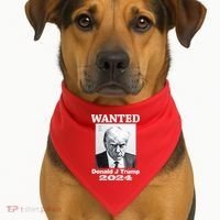 Trump Mugshot USA-Made Doggie Bandana thumb 1