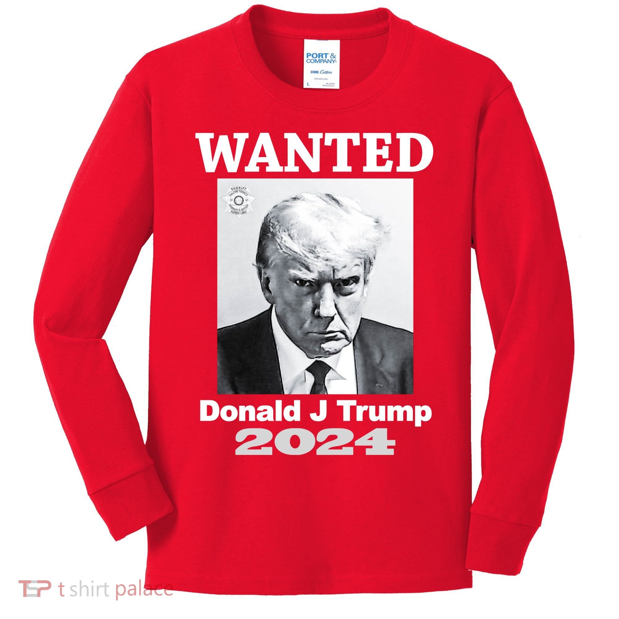 Trump Mugshot Kids Long Sleeve Shirt