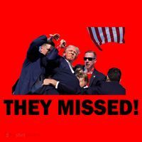 They Missed! Trump Got Shot Failed Assassination Santa Hat thumb 1