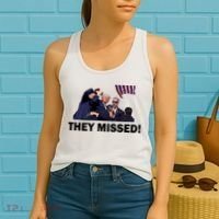 They Missed! Trump Got Shot Failed Assassination Women's Tank Top thumb 2