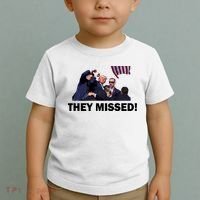 They Missed! Trump Got Shot Failed Assassination Toddler T-Shirt thumb 2