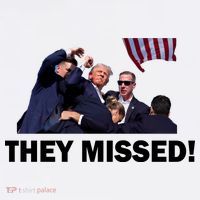 They Missed! Trump Got Shot Failed Assassination Kids Hoodie thumb 5