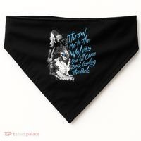Throw Me To The Wolves And ILl Come Back Leading The Pack Funny Gift USA-Made Doggie Bandana thumb 0