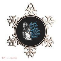 Throw Me To The Wolves And ILl Come Back Leading The Pack Funny Gift Ornament thumb 0