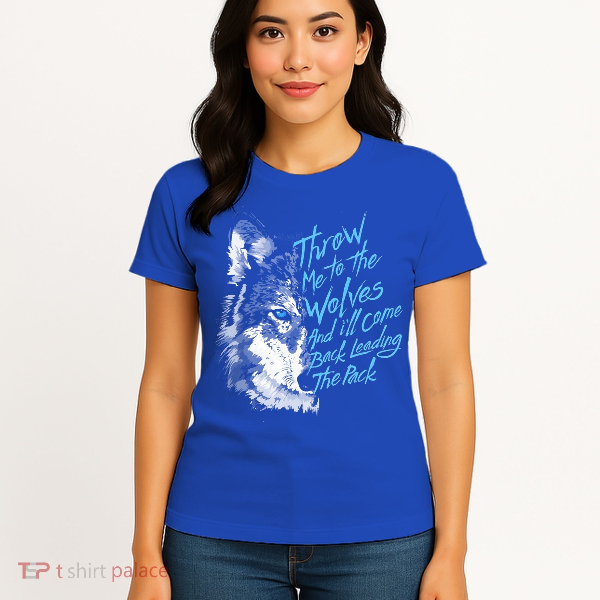Throw Me To The Wolves And ILl Come Back Leading The Pack Funny Gift Women's T-Shirt