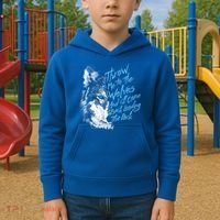 Throw Me To The Wolves And ILl Come Back Leading The Pack Funny Gift Kids Hoodie thumb 2