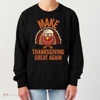 Trump Make Thanksgiving Great Again Trump Turkey Gift Women's Sweatshirt thumb 0