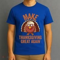 Trump Make Thanksgiving Great Again Trump Turkey Gift T-Shirt thumb 3