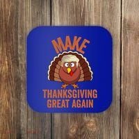 Trump Make Thanksgiving Great Again Trump Turkey Gift Coaster thumb 0