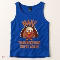 Trump Make Thanksgiving Great Again Trump Turkey Gift Tank Top thumb 2