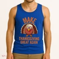 Trump Make Thanksgiving Great Again Trump Turkey Gift Tank Top thumb 3