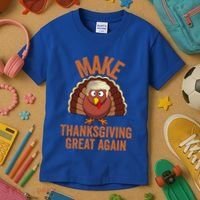 Trump Make Thanksgiving Great Again Trump Turkey Gift Kids T-Shirt thumb 3
