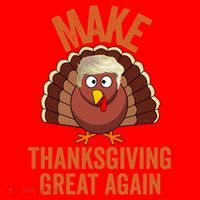 Trump Make Thanksgiving Great Again Trump Turkey Gift Santa Hat thumb 1
