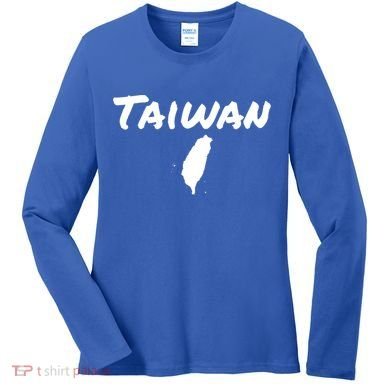 Taiwan Map Taiwanese Gift Women's Long Sleeve Shirt