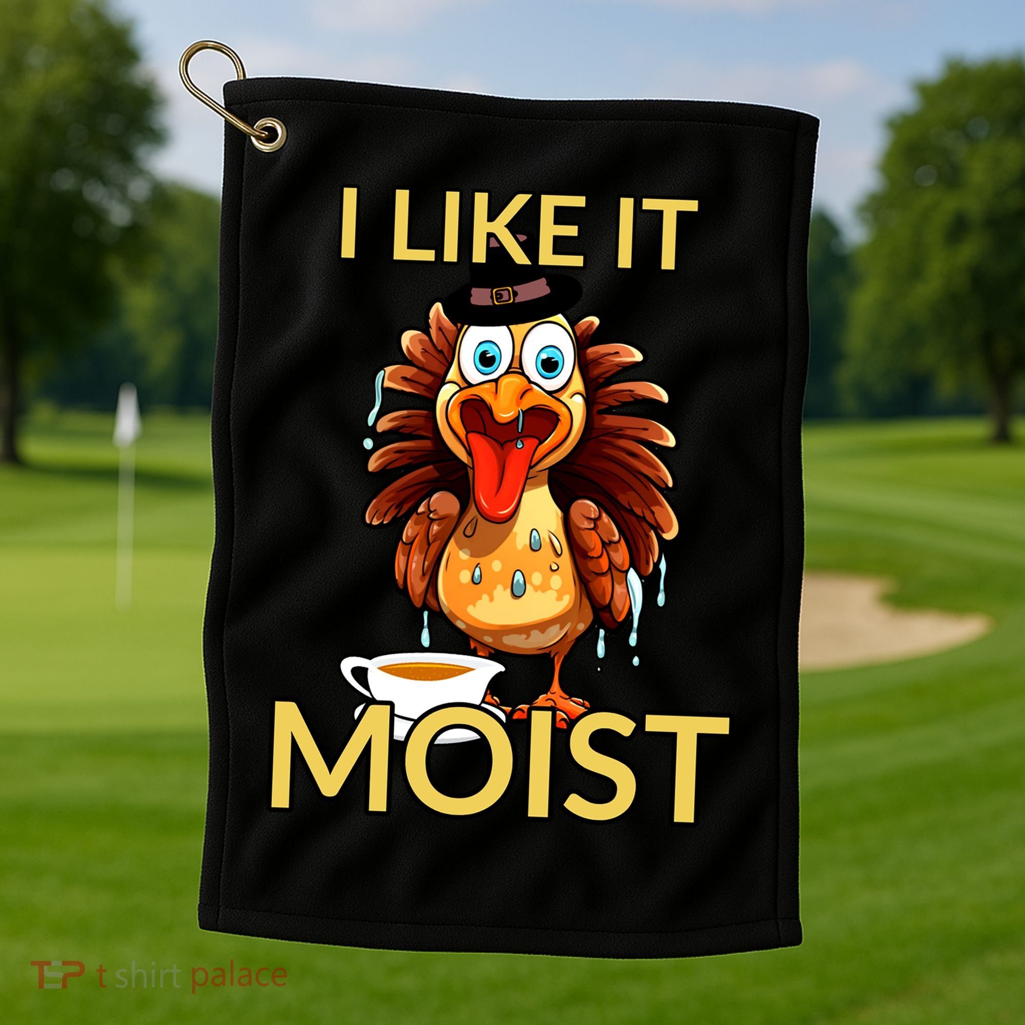 Thanksgiving Moist Turkey I Like It Moist Turkey Dinner Gift Golf Towel
